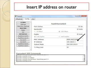 Insert IP address on router