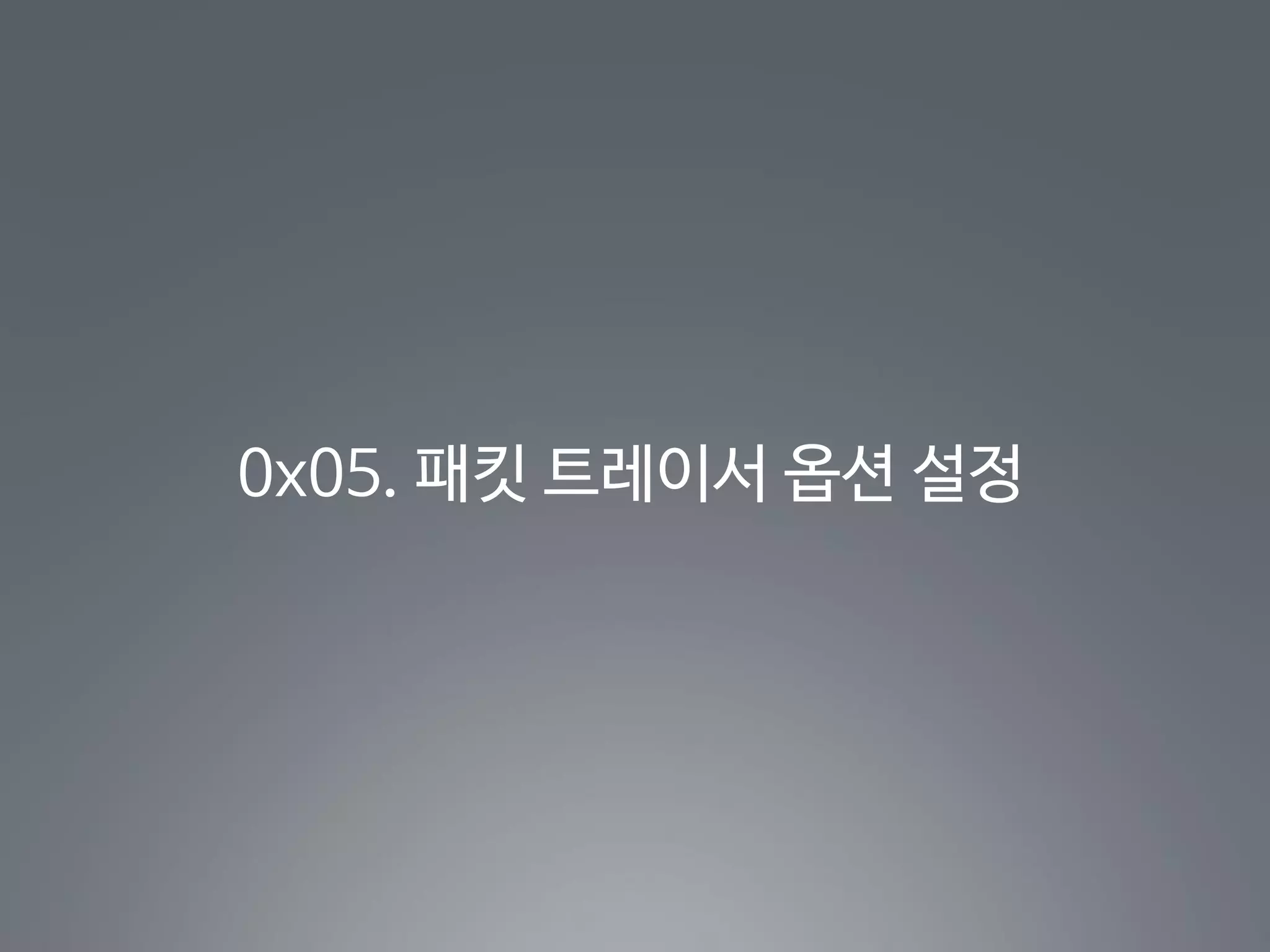 0x05. 패킷 트레이서 옵션 설정
 