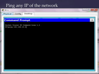 Ping any IP of the network

 