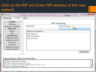 Click on the RIP and Enter RIP address of this new
network

 