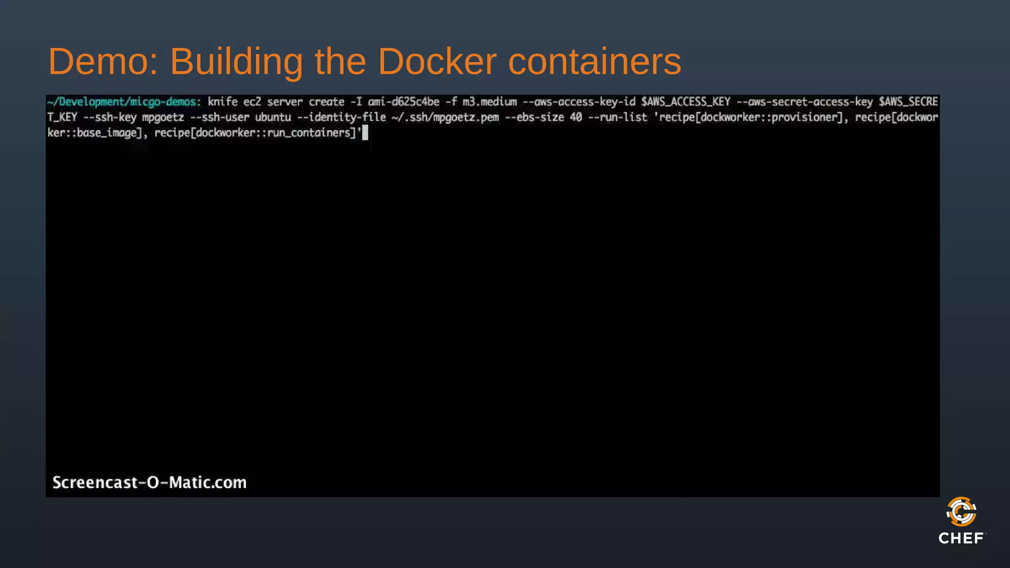 Demo: Building the Docker containers
 