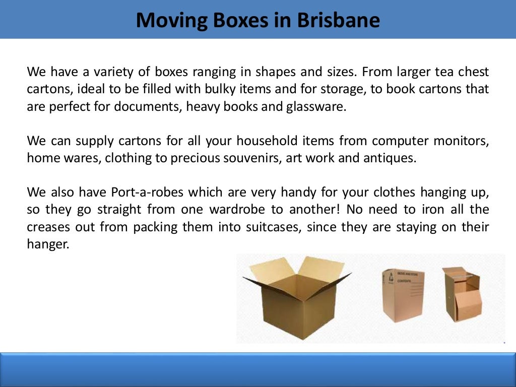 Packing Boxes in Brisbane Your Local Movers