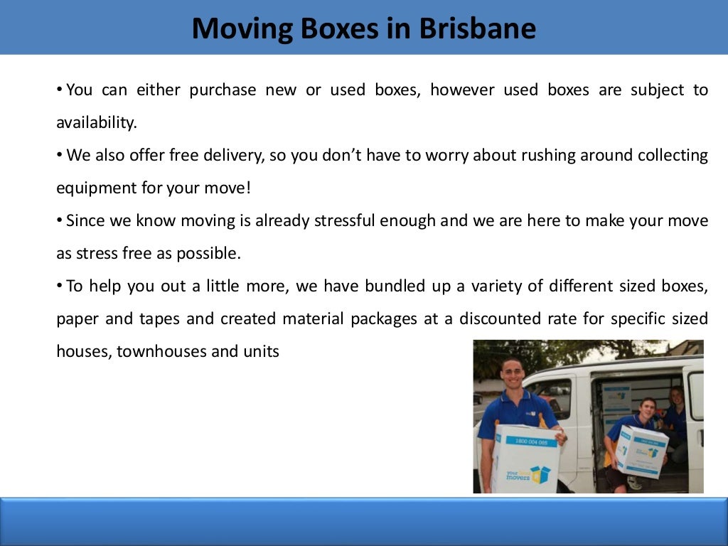 Packing Boxes in Brisbane Your Local Movers