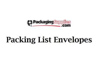 Packing list envelopes