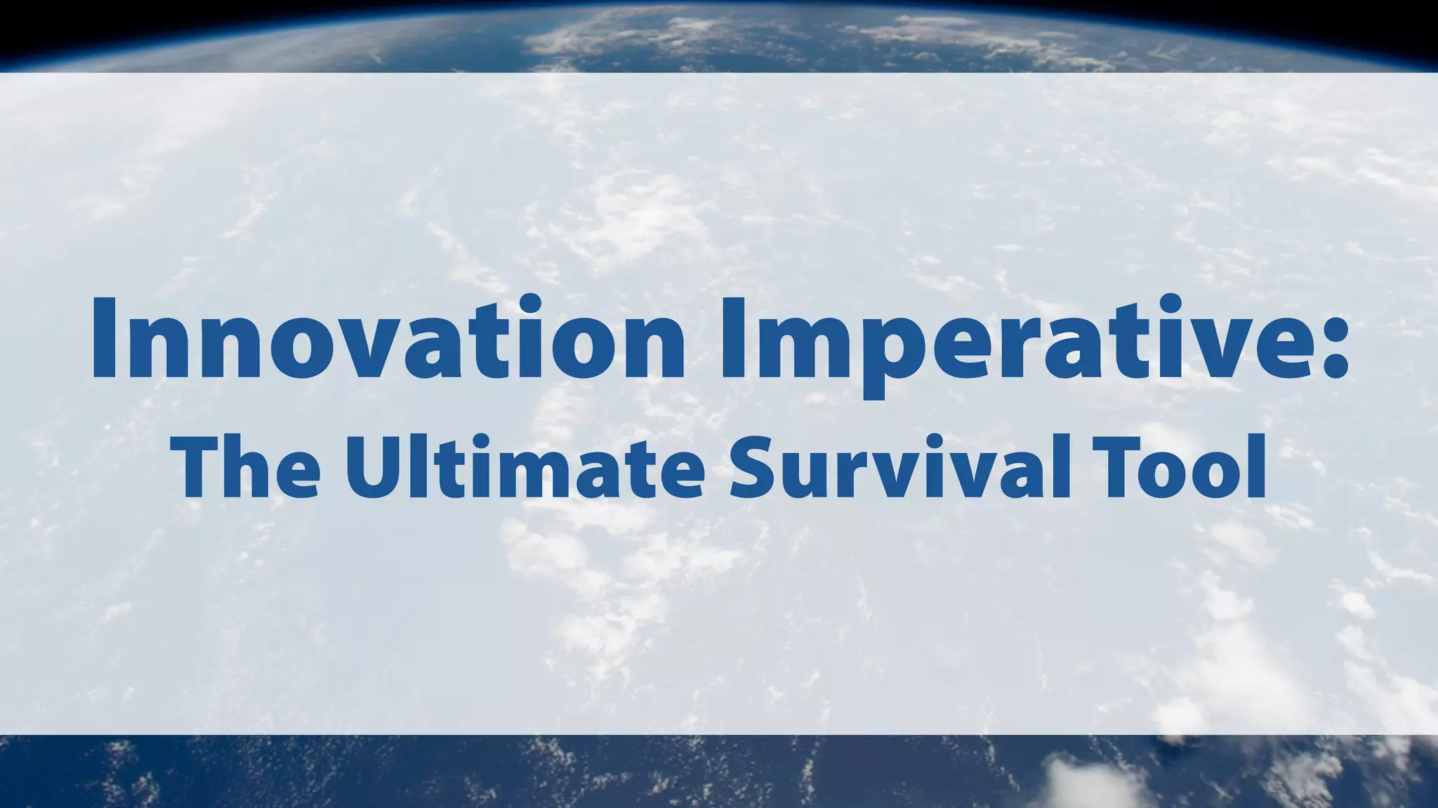 Innovation Imperative:
The Ultimate Survival Tool

 