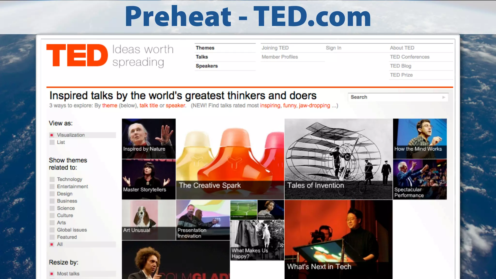 Preheat - TED.com

 