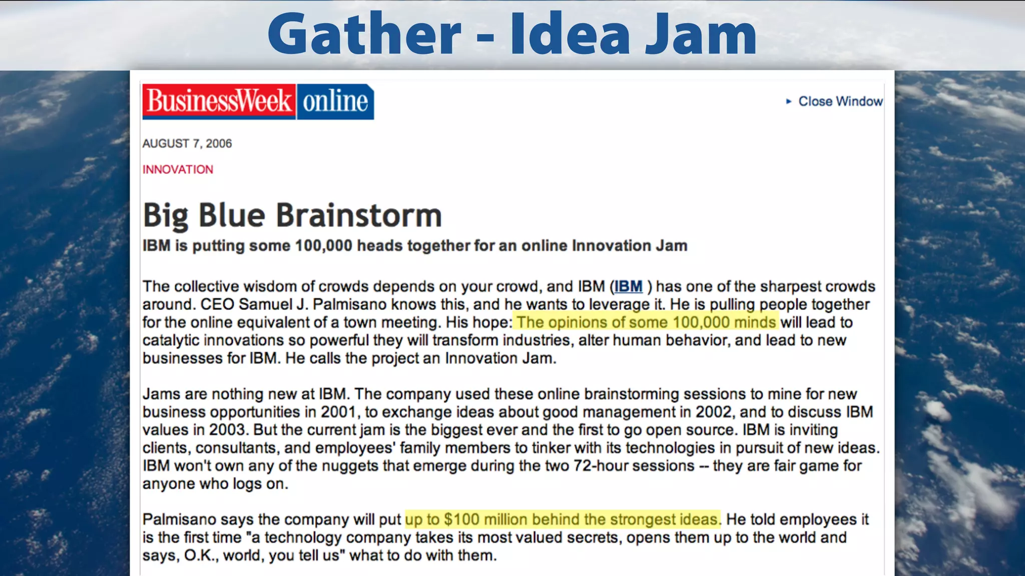 Gather - Idea Jam

 