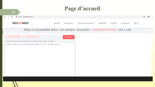 27
Page d’accueil
 