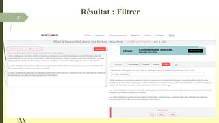 31
Résultat : Filtrer
 