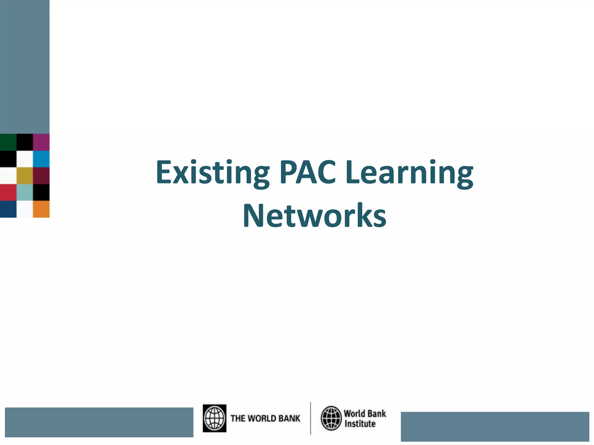 Existing PAC Learning
Networks
 