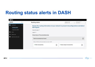 3
3
Routing status alerts in DASH
 
