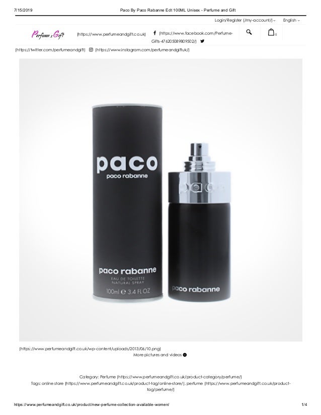 paco unisex perfume