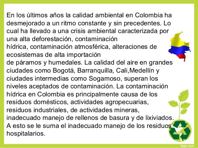 Problemas ambientales en Colombia