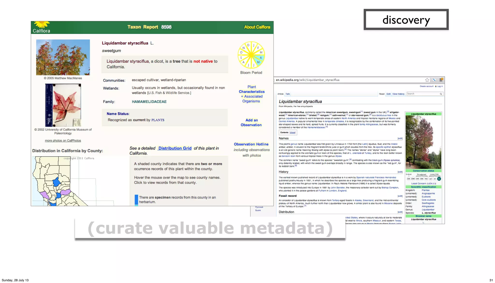 discovery
(curate valuable metadata)
31Sunday, 28 July 13
 