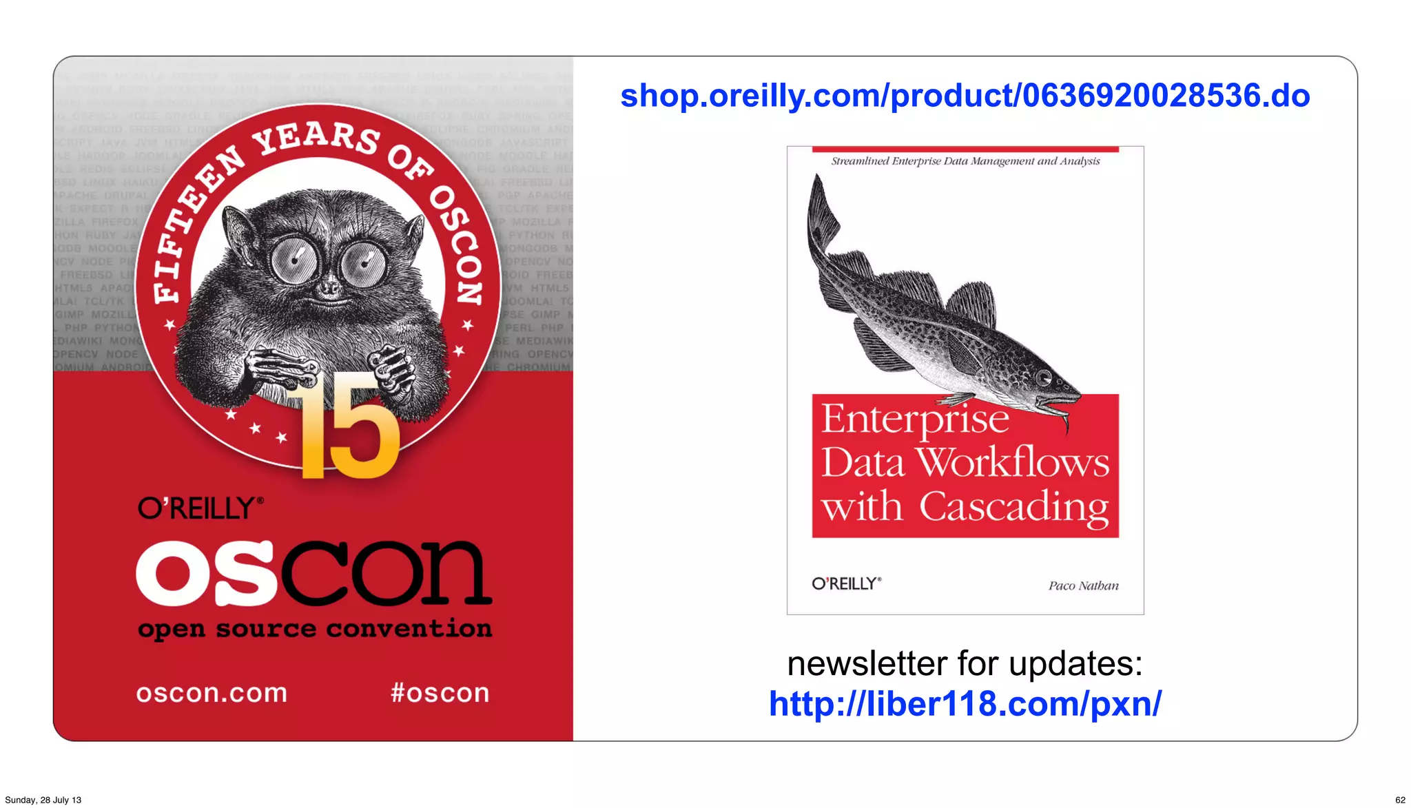 newsletter for updates:
http://liber118.com/pxn/
shop.oreilly.com/product/0636920028536.do
62Sunday, 28 July 13
 