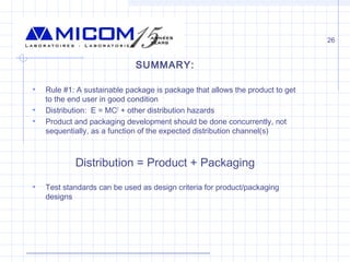Packaging testing to increase package sustainability | PPT