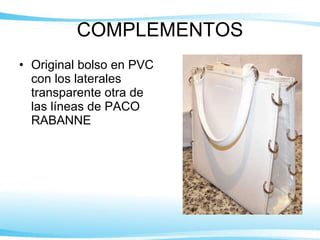 COMPLEMENTOS Original bolso en PVC con los laterales transparente otra de las líneas de PACO RABANNE  