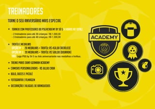 TREINO PARIS SAINT-GERMAIN ACADEMY
R$ 60,00
R$ 1.000,00
R$ 1.300,00
TREINADORES
 