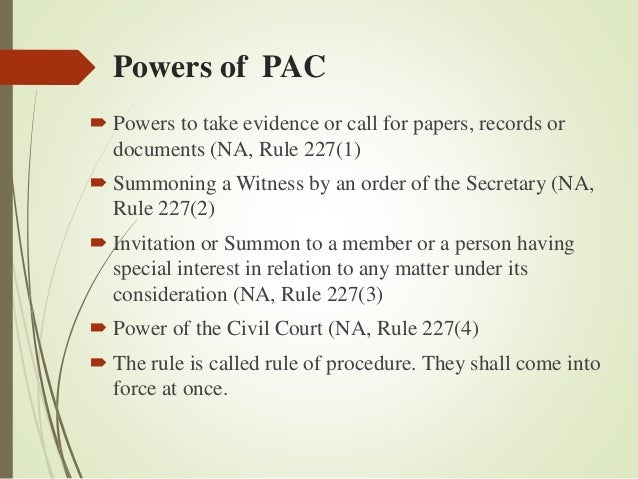 Public Accounts Committee