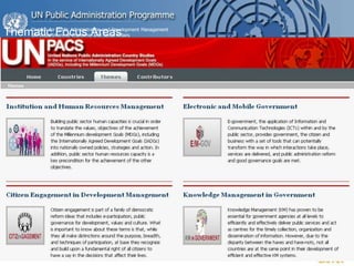 Thematic Focus Areas