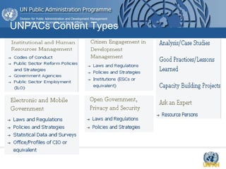 UNPACs Content Types