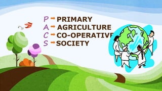P PRIMARY
A AGRICULTURE
C CO-OPERATIVE
S SOCIETY
 