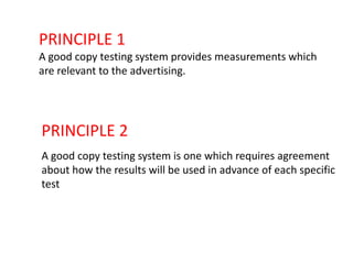Positioning advertising copy testing | PPTX | Marketing and Advertising ...
