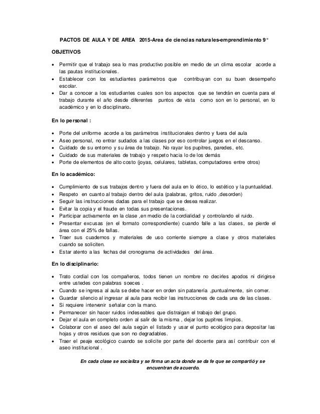 Resultado de imagen para que es el pacto de area