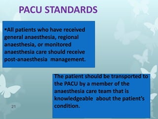 Post Anesthesia Care (PACU) for anesthesia resident.ppt