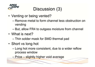 Pad design and process for voiding control at QFN assembly | PDF