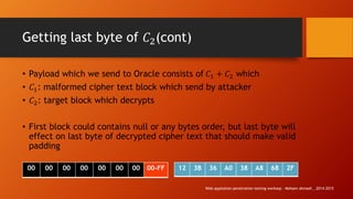 Brief introduction into Padding Oracle attack vector | PDF