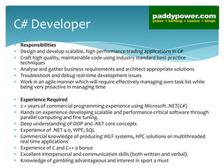 Paddy Power Open Roles | PPTX