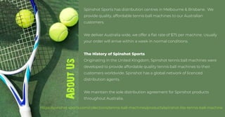 Best Tennis Ball Machines for Sale - Spinshot Sports US