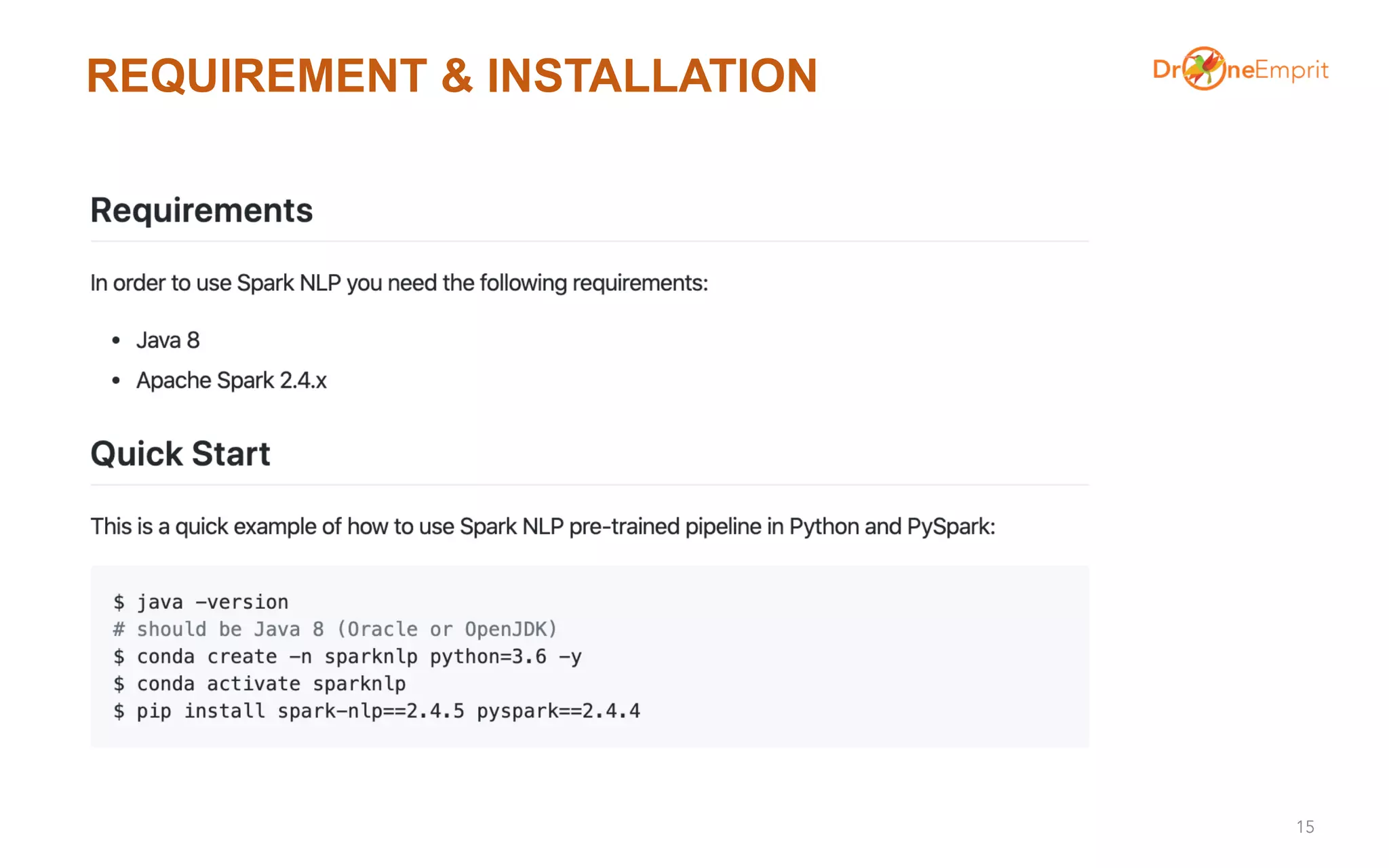 REQUIREMENT & INSTALLATION
15
 