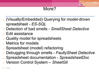 Model-Driven Spreadsheet Development