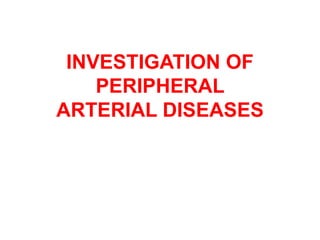 Peripheral artery disease | PPTX