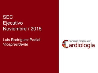 SEC
Ejecutivo
Noviembre / 2015
Luis Rodríguez Padial
Vicepresidente
 