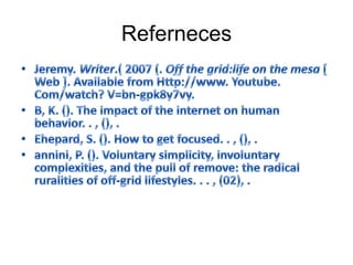 Referneces
 