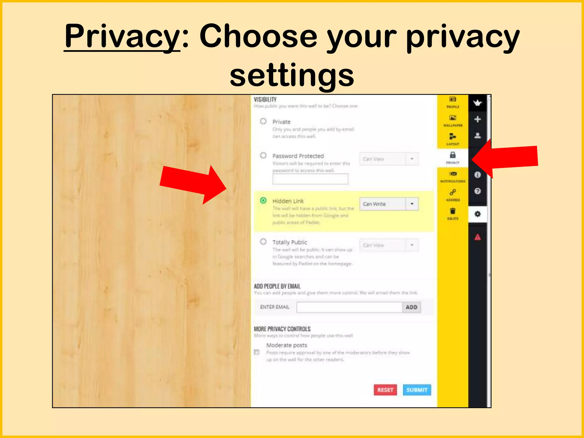 Privacy: Choose your privacy
settings

 