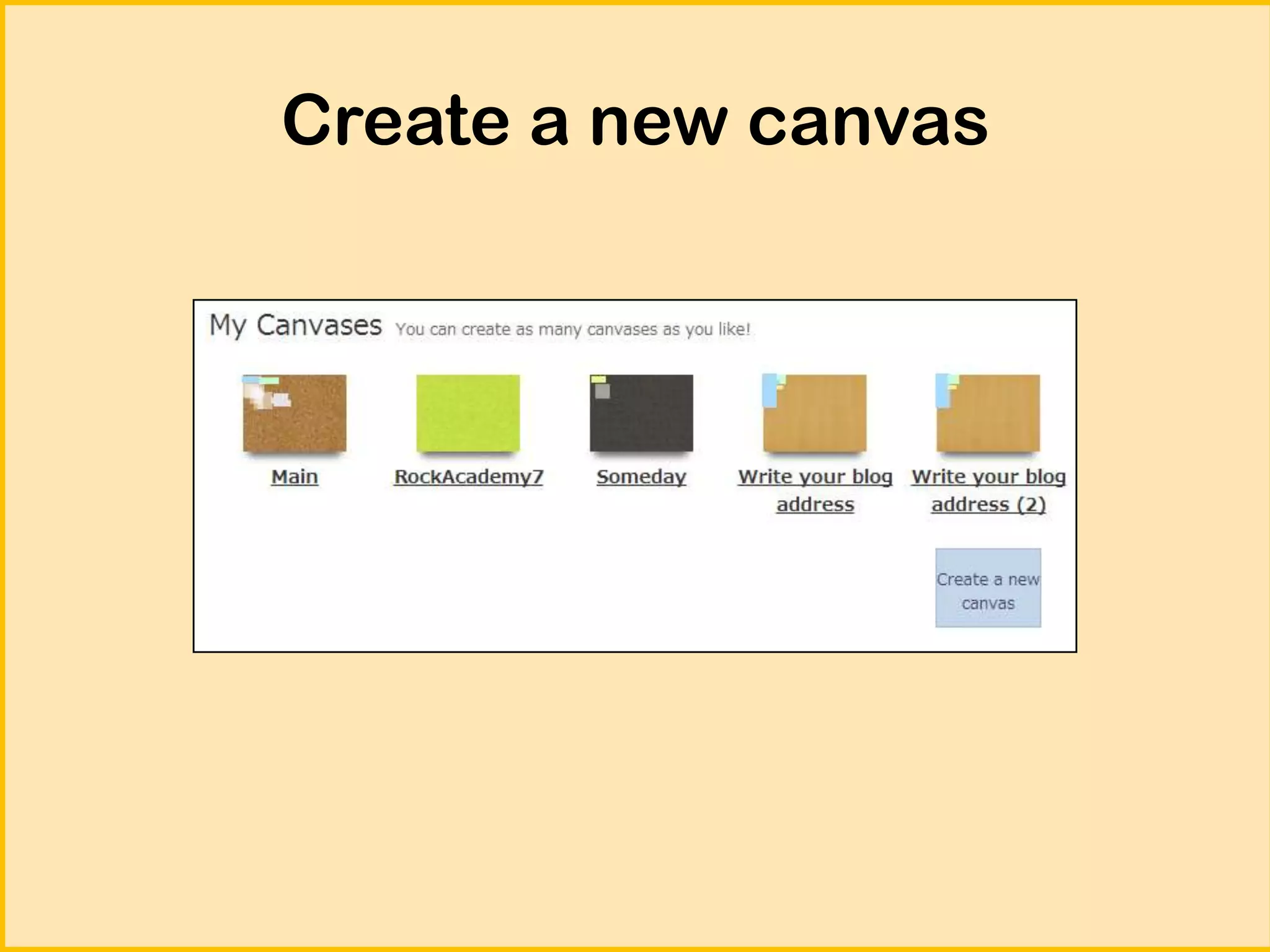 Create a new canvas

 
