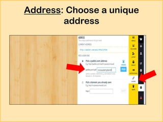 Address: Choose a unique
address

 