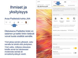 Seinän
asetukset 1/2
• Anna seinällesi otsikko ja
kuvaus (esim. ryhmä/
opintojakso ja päiväys).
• Voit vaihtaa taustakuvan
tai ladata oman.
 
