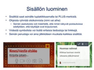 Ihmiset ja
yksityisyys
Avaa Padletistä kohta JAA
Oletuksena Padlettisi linkki on
salainen ja kaikki linkin tietävät
voivat tuoda sisältöä seinälle.
•Vaihtoehdot: julkinen,
salasanasuojattu tai yksityinen.
•Voit valita, millaisia oikeuksia
toisille annat ja halutessasi
moderoida viestit.
 