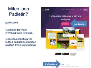Padlet kehittyy ja monipuolistuu
 