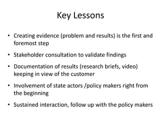 Influencing agricultural policies through evidence (Control of Classical Swine Fever)