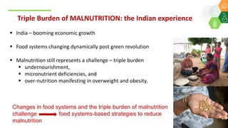 Agri-food systems, diets and nutrition: micro-level evidences with a gender perspective from selected locations in India