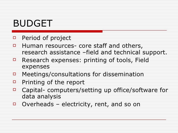 importance of budget in research proposal