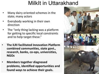 Scaling out research through innovation platforms (The MilkIT and imGoat projects, India)