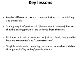 Scaling out research through innovation platforms (The MilkIT and imGoat projects, India)