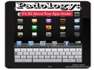 It’s All About Your App-titude!




                                    Joquetta Johnson,
                           Library Media Specialist & iPadologist
 